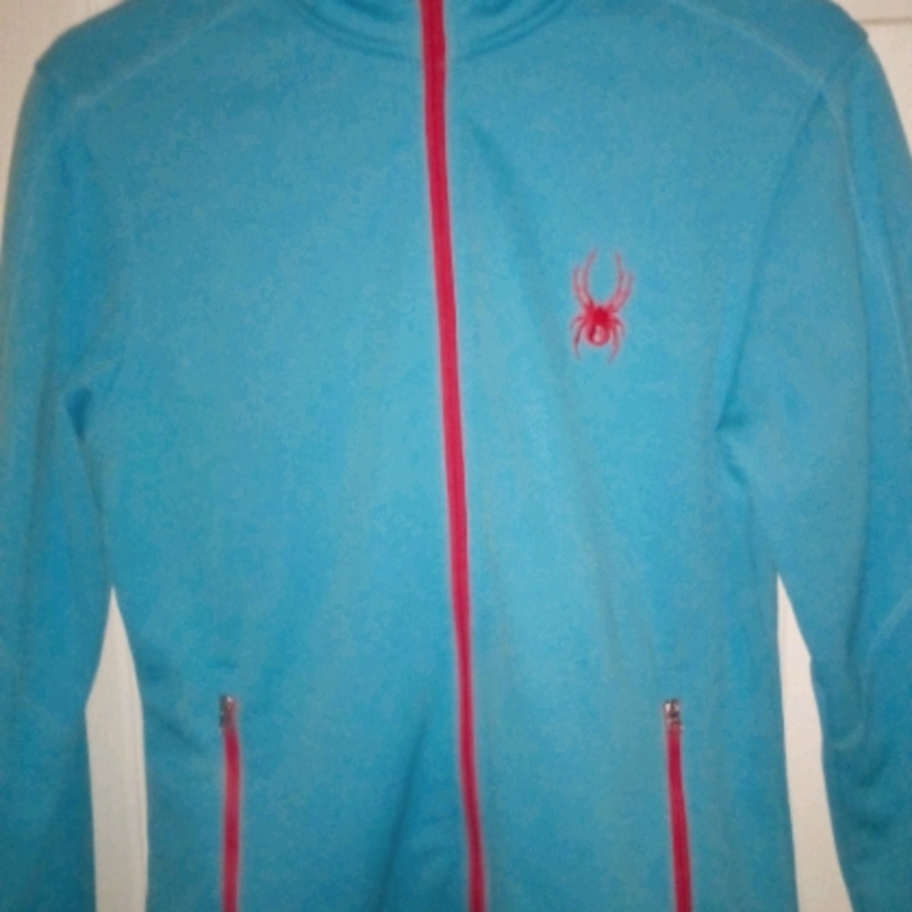 Turquoise Spyder zipper jacket